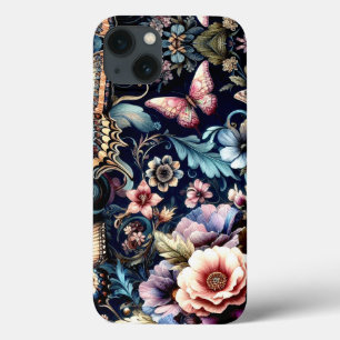 Case-Mate iPhone Case Fleurs et papillons de printemps antiques