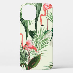 Case-Mate iPhone Case Fleurs exotiques et flamands roses, feuilles de pa