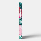 Coques Case-Mate iPhone Fleurs exotiques Monogramme rayé (Verso / Gauche)
