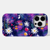 Coques Case-Mate iPhone Fleurs Festives personnalisées et ornements (Verso (horizontal))