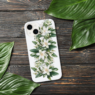 Coque Pour iPhone 14 Fleurs florales blanches