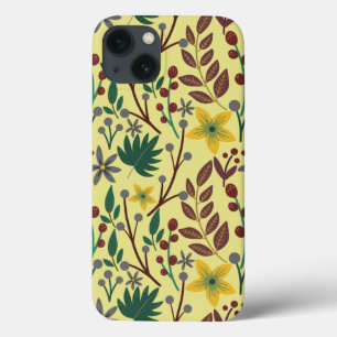 Case-Mate iPhone Case Fleurs florales sans coutures motifs, feuilles, br