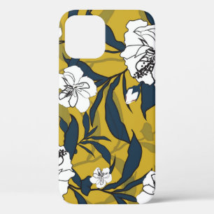 Case-Mate iPhone Case Fleurs florissantes : Vintage Jaune sans couture.