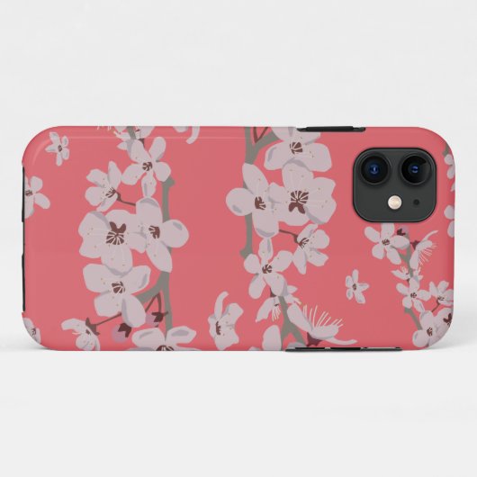Coques Case-Mate iPhone Fleurs flottantes de fleurs de cerisiers (Dos (Horizontal))