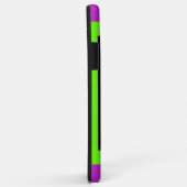 Coques Case-Mate iPhone Fleurs fractales Abstraites de néon rose vert (Dos/Droite)