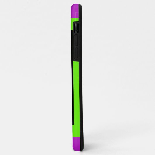 Coques Case-Mate iPhone Fleurs fractales Abstraites de néon rose vert (Dos/Gauche)