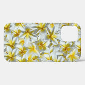 Coques Case-Mate iPhone Fleurs Frangipani Blanches Et Jaunes, (Verso (horizontal))