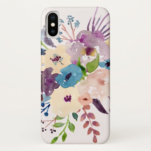 Coques Case-Mate iPhone Fleurs Girly, jolies, en pastel de couleur d'eau (Dos)