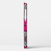 Coques Case-Mate iPhone Fleurs Graphiques Florales rose sans joint (Verso / Gauche)