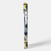 COQUES Case-Mate iPhone FLEURS GRIS JAUNES BLEU, BOUTTERFLIES FLEURIES (Verso / Gauche)