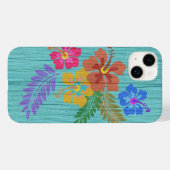 Coques Case-Mate iPhone Fleurs hawaïennes rustiques Imprimer (Verso (horizontal))