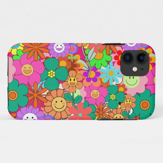Coques Case-Mate iPhone Fleurs hippies Boho Super rétros (Dos (Horizontal))
