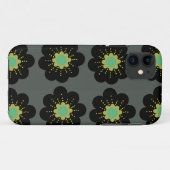 Coques Case-Mate iPhone Fleurs hippies noires Coque-coque iphone (Dos (Horizontal))