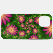 Coques Case-Mate iPhone Fleurs Imaginaires roses Art Fractal Abstrait mode (Verso (horizontal))