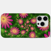 Coques Case-Mate iPhone Fleurs Imaginaires roses Art Fractal Abstrait mode (Verso (horizontal))
