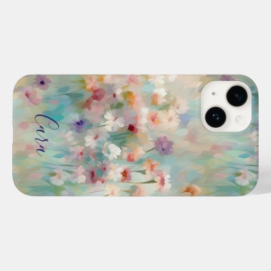 Coques Case-Mate iPhone Fleurs impressionnistes modernes (Verso (horizontal))