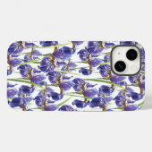 Coques Case-Mate iPhone Fleurs Iris Violettes (Verso (horizontal))