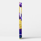 Coques Case-Mate iPhone Fleurs jaunes : aquarelle arrière - plan foncée (Verso / Gauche)