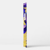 Coques Case-Mate iPhone Fleurs jaunes : aquarelle arrière - plan foncée (Verso / Droite)