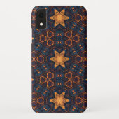 Coques Case-Mate iPhone Fleurs jaunes Arrière - plan bleu (Dos)