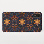 Coques Case-Mate iPhone Fleurs jaunes Arrière - plan bleu (Dos (Horizontal))