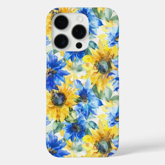 Coques Case-Mate iPhone Fleurs Jaunes Bleues Anniversaire (Verso)