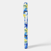 Coques Case-Mate iPhone Fleurs Jaunes Bleues Anniversaire (Verso / Gauche)