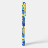 Coques Case-Mate iPhone Fleurs Jaunes Bleues Anniversaire (Verso / Droite)