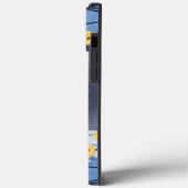 Coques Case-Mate iPhone Fleurs Jaunes Chat Bleu Russe (Verso / Gauche)