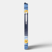 Coques Case-Mate iPhone Fleurs Jaunes Chat Bleu Russe (Verso / Gauche)