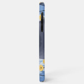 Coques Case-Mate iPhone Fleurs Jaunes Chat Bleu Russe (Dos/Gauche)