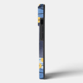 Coques Case-Mate iPhone Fleurs Jaunes Chat Bleu Russe (Verso / Gauche)