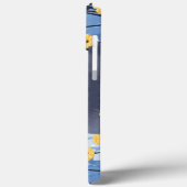 Coques Case-Mate iPhone Fleurs Jaunes Chat Bleu Russe (Verso / Gauche)