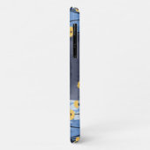 Coques Case-Mate iPhone Fleurs Jaunes Chat Bleu Russe (Dos/Gauche)