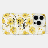 Coques Case-Mate iPhone Fleurs jaunes d'or (Verso (horizontal))