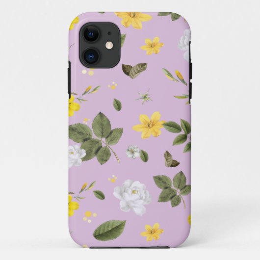 Coques Case-Mate iPhone Fleurs jaunes et roses blanches 5 (Dos)