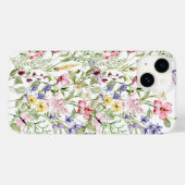 Coques Case-Mate iPhone Fleurs Jaunes Rose fleur sauvage Vert (Verso (horizontal))