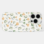 Coques Case-Mate iPhone Fleurs jaunes scandinaves (Verso (horizontal))