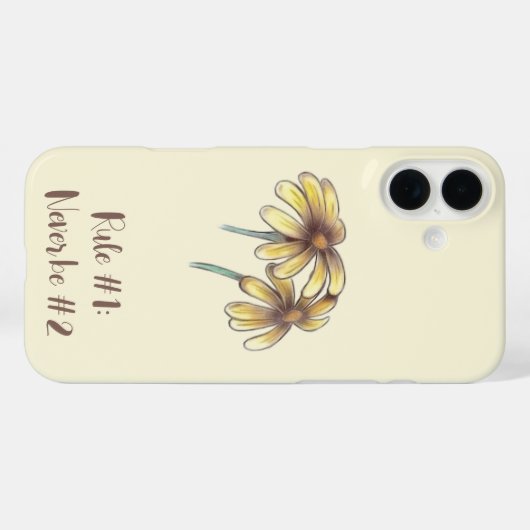 Coques Case-Mate iPhone Fleurs Jaunes simples (Verso (horizontal))