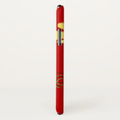 Coques Case-Mate iPhone Fleurs jaunes simples sur le rouge (Dos/Droite)