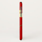 Coques Case-Mate iPhone Fleurs jaunes simples sur le rouge (Dos/Gauche)