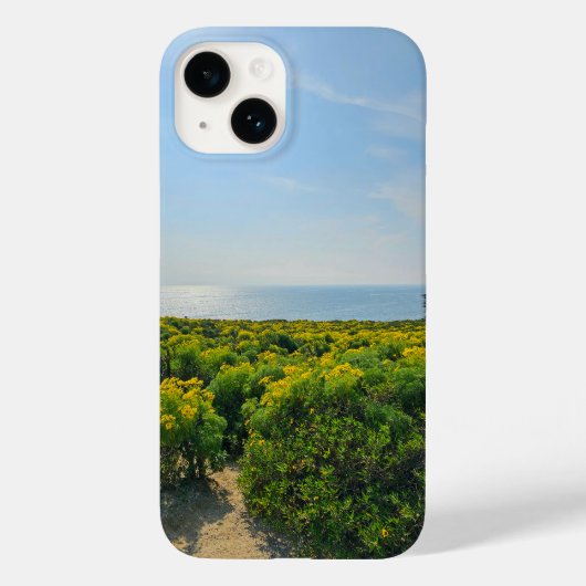 Coques Case-Mate iPhone fleurs jaunes sur la colline à Point Dume (Verso)