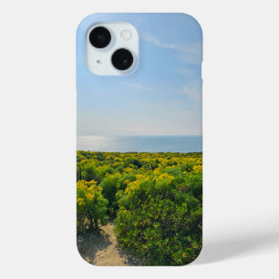 Coque Pour iPhone 15 fleurs jaunes sur la colline à Point Dume