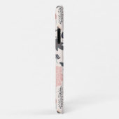 Coques Case-Mate iPhone Fleurs Joueuses Gris Rose Noir (Dos/Droite)