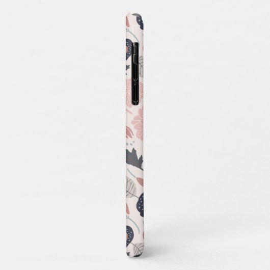 Coques Case-Mate iPhone Fleurs Joueuses Gris Rose Noir (Dos/Gauche)