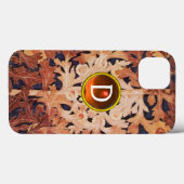 COQUES Case-Mate iPhone FLEURS JOURNALIÈRES EN MONOGRAM ORANGE FLORAL BROW (Verso (horizontal))
