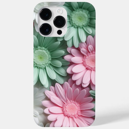 COQUES Case-Mate iPhone FLEURS JOURNÉES GERBERA ROSE BLANC PASTEL (Verso)
