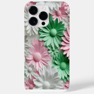 COQUE POUR POUR iPhone 14 PRO MAX FLEURS JOURNÉES GERBERA ROSE BLANC PASTEL