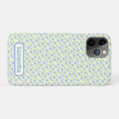 Coques Case-Mate iPhone Fleurs Joyeuses Arrière - plans Jaunes (Dos (Horizontal))