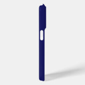 Coques Case-Mate iPhone Fleurs joyeuses - rose sur bleu foncé (Verso / Droite)